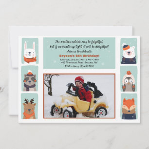 Winter-Freunde Foto-Einladung Einladung