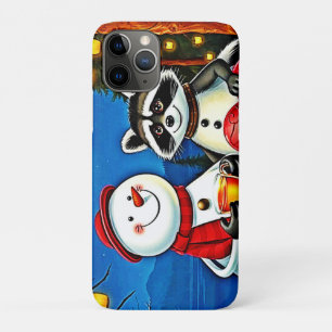 Winter Freunde: Schneemann & Waschbär Joy Design Case-Mate iPhone Hülle