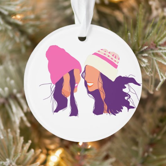 Winter Freunde • Weihnachts-Acrylscheibe Ornament (Baum)