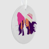 Winter Freunde • Weihnachts-Acrylscheibe Ornament (Vorderseite)