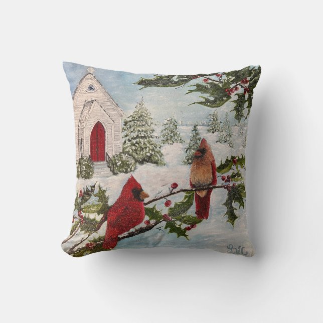 "Winter-Frieden" Kissen (Vorderseite)