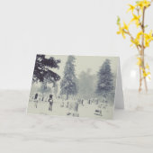 Winter Friedhof Karte (Gelbe Blume)