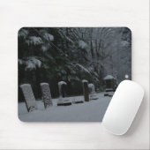 Winter-Friedhof mit Kugel Mousepad (Mit Mouse)