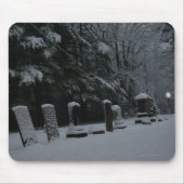 Winter-Friedhof mit Kugel Mousepad (Vorne)