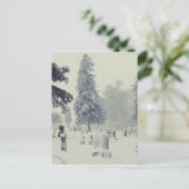 Winter Friedhof Postkarte (Stehend Vorderseite)