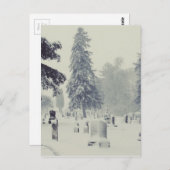 Winter Friedhof Postkarte (Vorne/Hinten)
