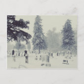 Winter Friedhof Postkarte (Vorderseite)
