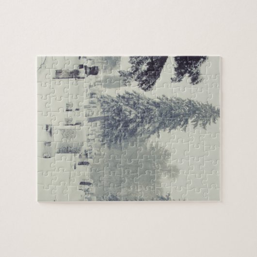 Winter-Friedhof Puzzle (Horizontal)