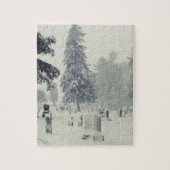 Winter-Friedhof Puzzle (Vertikal)
