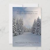 Winter Friedliche Schneekiefernwälder Feiertage Gr Feiertagskarte (Vorderseite)