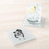 Winter Friend, Bulldog Coaster Glasuntersetzer (Schrägansicht)
