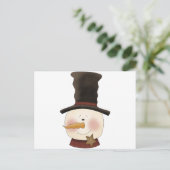 Winter Friends Snowman Postkarte (Stehend Vorderseite)