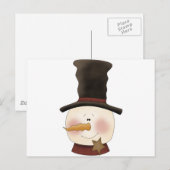 Winter Friends Snowman Postkarte (Vorne/Hinten)