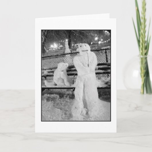 "Winter Friends"-Urlaubskarte - Leere Feiertagskarte (Vorderseite)