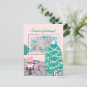 Winter-Frohe Festtage Feiertagspostkarte (Stehend Vorderseite)