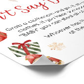 Winter Frohe kleine Weihnachten Sage kein Baby Poster (Ecke)