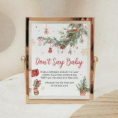 Winter Frohe kleine Weihnachten Sage kein Baby Poster
