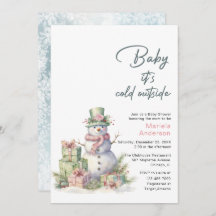 Winter Frohe Weihnachten Snowman Watercolor Baby S
