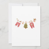 Winter Frohe Weihnachten Weihnachtsmann Wasserfarb Einladung (Rückseite)