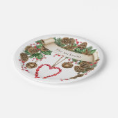 Winter Frohe Weihnachts-Party Papierplatte Pappteller (Schrägansicht)