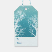 Winter Frohe Weihnachtsferien Geschenkanhänger (Rückseite)