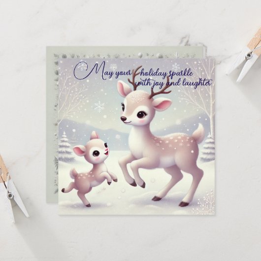 Winter Frolic Karte (Vorderseite/Rückseite Beispiel)