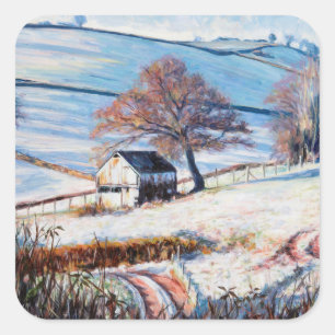 Winter Frost 2009 Quadratischer Aufkleber