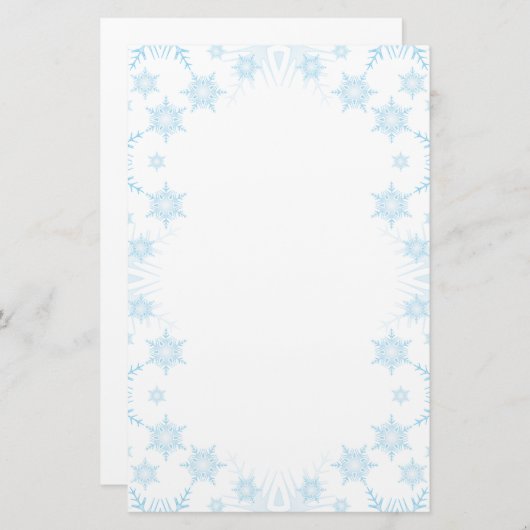 Winter Frost Eiskrem Grenzen Weihnachtsbrief Briefpapier (Vorne/Hinten)