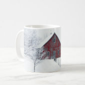 Winter Frost mit Scheune Kaffeetasse (Vorderseite Links)