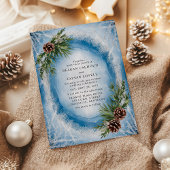 Winter Frost Pinecone Hochzeit Einladung