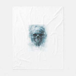 Winter Frost Skull Fleecedecke