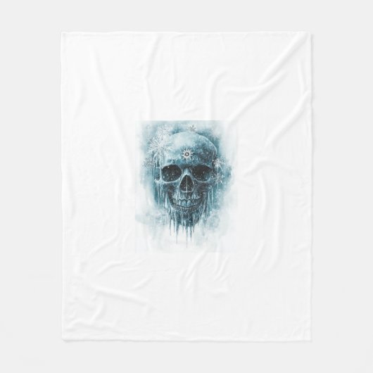 Winter Frost Skull Fleecedecke (Vorderseite)