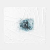 Winter Frost Skull Fleecedecke (Vorderseite (Horizontal))