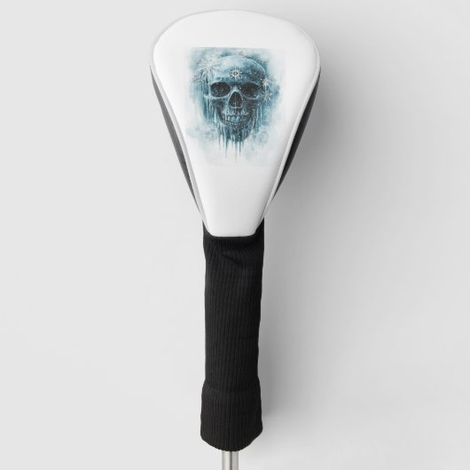 Winter Frost Skull Golf Headcover (Vorderseite)