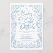Winter Frost Snowflake Baby Shower Baby Es ist kal Programm (Vorderseite)