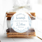 Winter Frost Snowflake Baby Shower Baby Es ist kal Runder Aufkleber