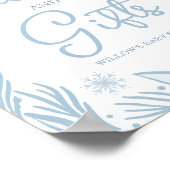 Winter Frost Snowflake Kinderduschkarten und Gesch Poster (Ecke)