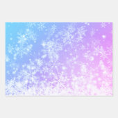Winter Frost Snowflake Muster Geschenkpapier Set (Vorderseite 2)