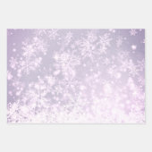 Winter Frost Snowflake Muster Geschenkpapier Set (Vorderseite 3)