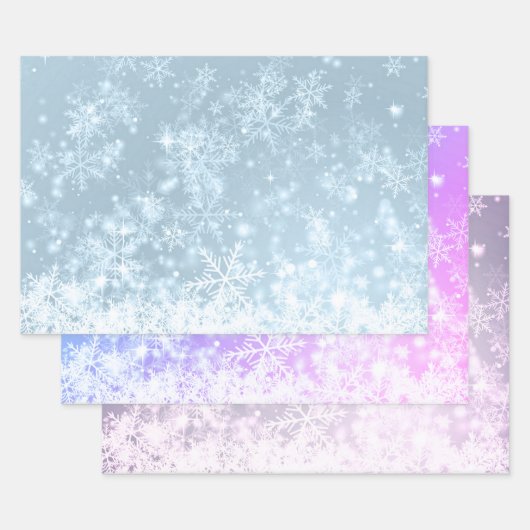 Winter Frost Snowflake Muster Geschenkpapier Set (Set)