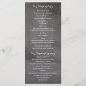 Winter Frost Snowflakes Chalkboar Zeremonie Progra Programm (Rückseite)