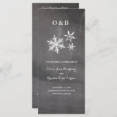 Winter Frost Snowflakes Chalkboar Zeremonie Progra Programm (Vorne/Hinten)