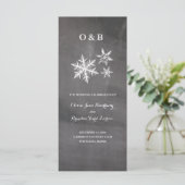 Winter Frost Snowflakes Chalkboar Zeremonie Progra Programm (Stehend Vorderseite)