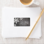 Winter Frost Snowflakes Chalkboard | Anschrift Adressaufkleber (Insitu)