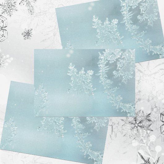 Winter Frost und Schneeflocken Frostig Blau Seidenpapier