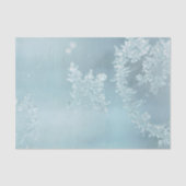 Winter Frost und Schneeflocken Frostig Blau Seidenpapier (Vorderseite)