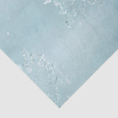 Winter Frost und Schneeflocken Frostig Blau Seidenpapier (Ausschnitt)