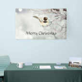 Winter Frosty Tree Chickadee Bird Custom Banner (Messeveranstaltung)