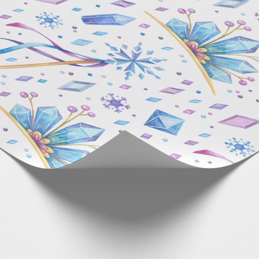 Winter Frozen Tale Wrapping Paper Geschenkpapier (Ecke)