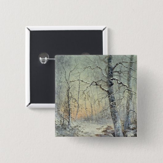 Winter-Frühstück Button (Vorne & Hinten)